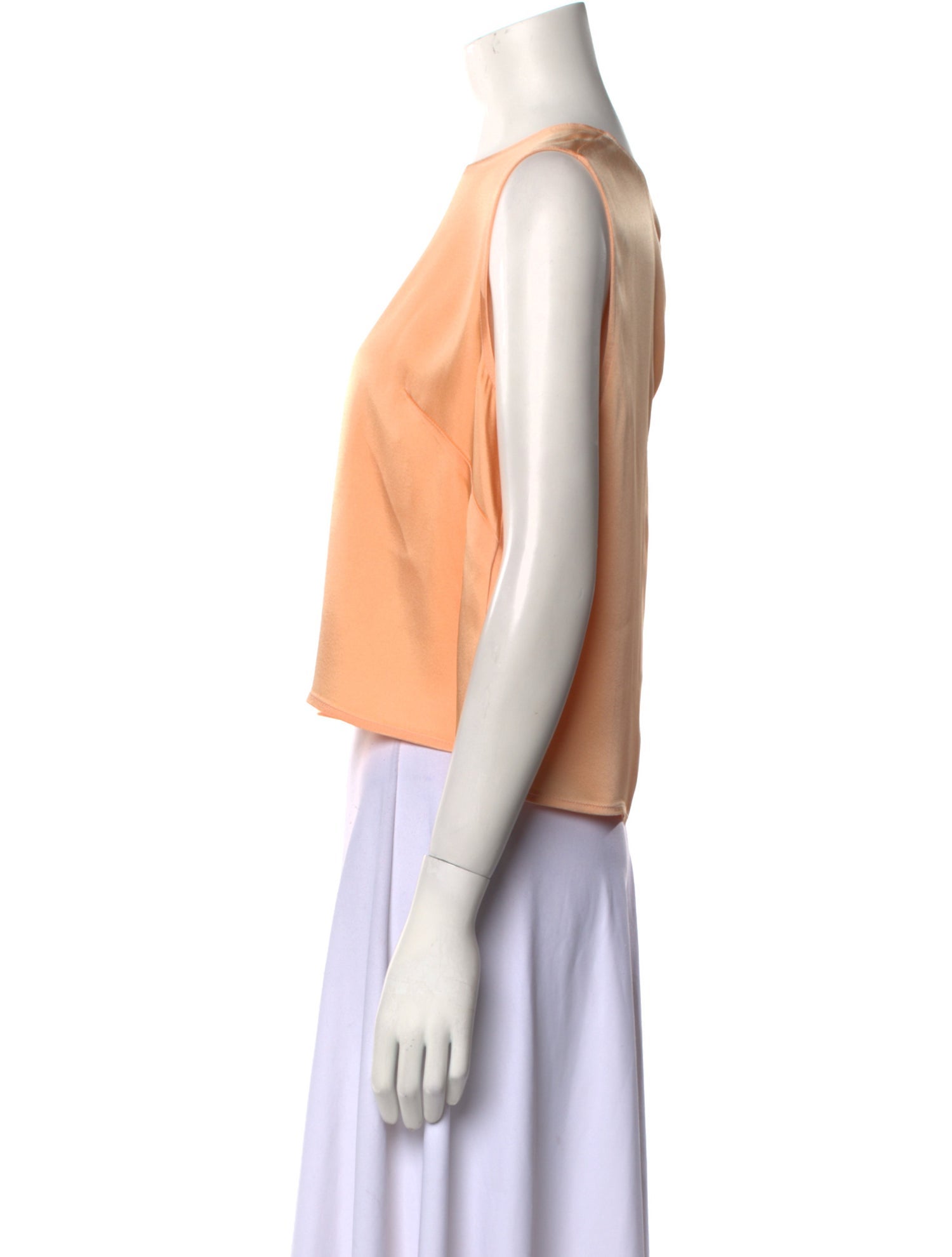 LAPOINTE Crew Neck Sleeveless Crop Top