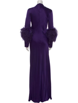 LAPOINTE Mock Neck Long Dress