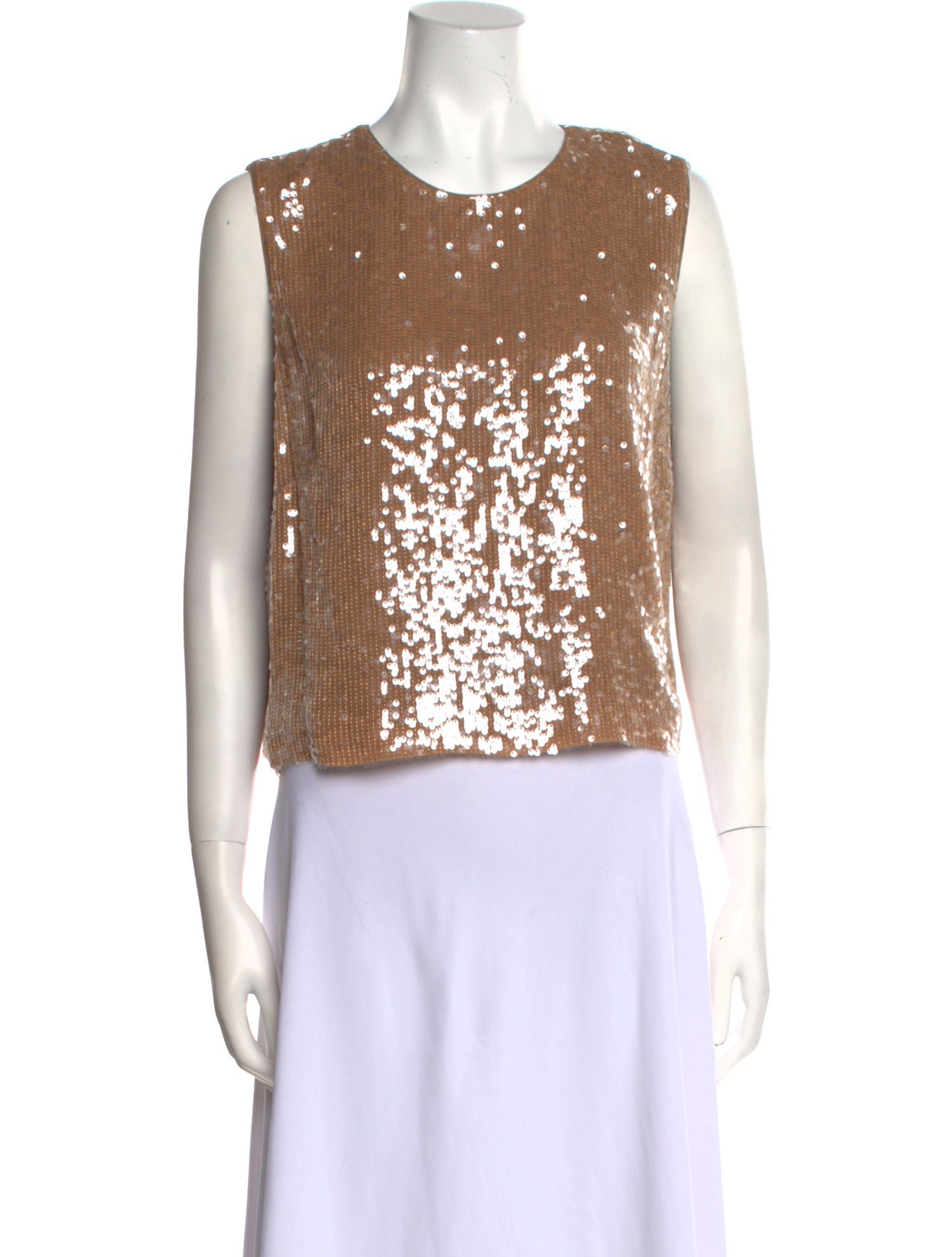 LAPOINTE Scoop Neck Sleeveless Crop Top