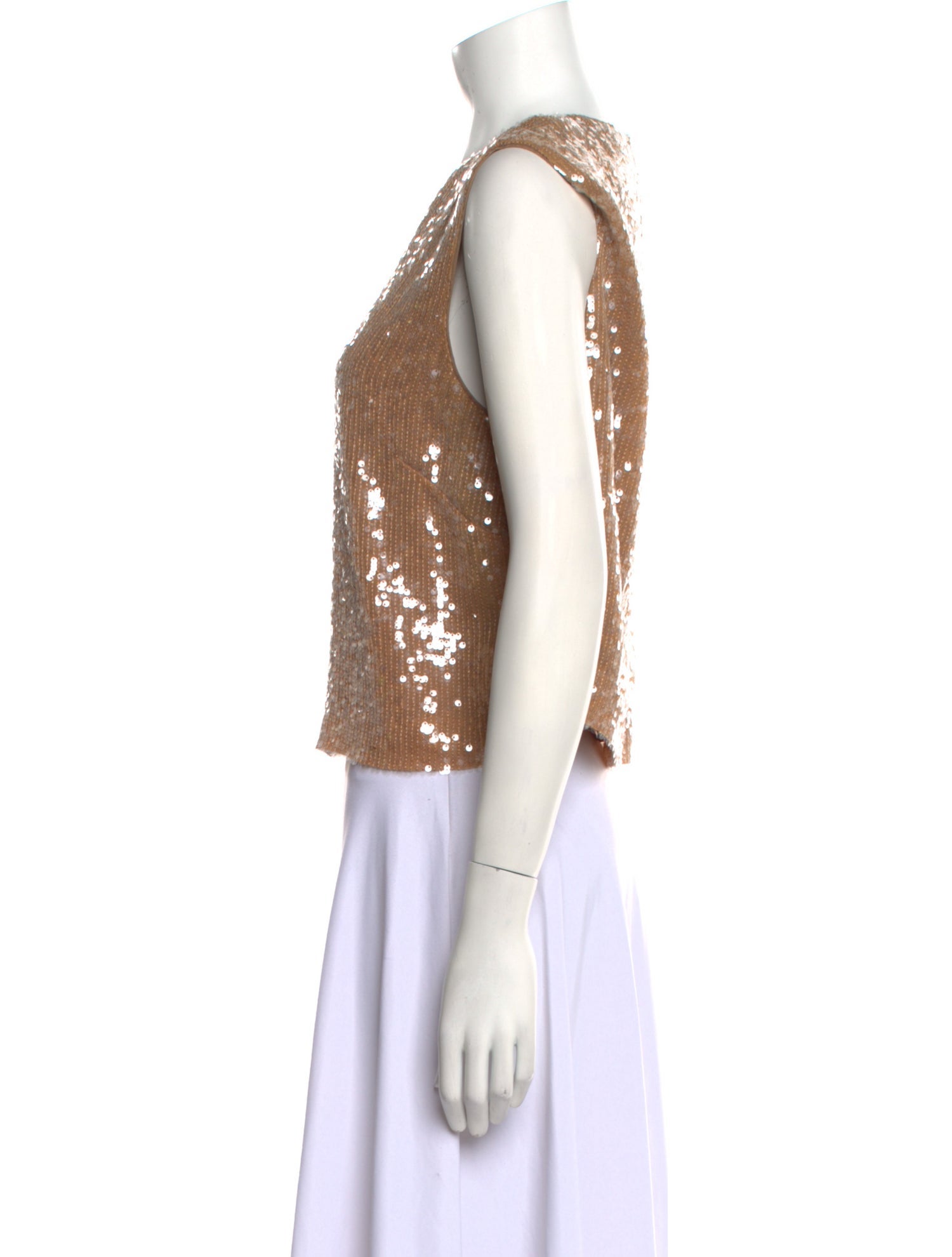 LAPOINTE Scoop Neck Sleeveless Crop Top