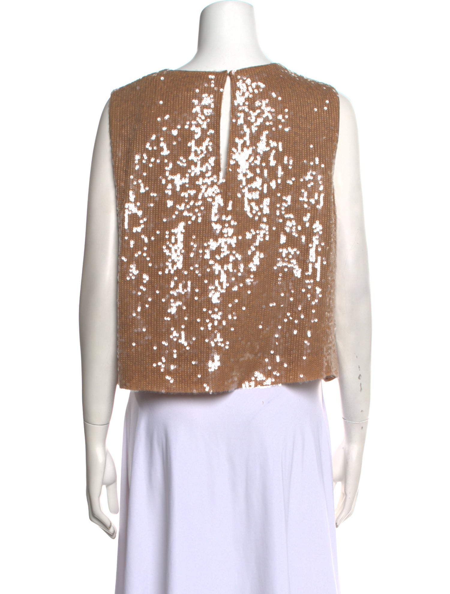 LAPOINTE Scoop Neck Sleeveless Crop Top