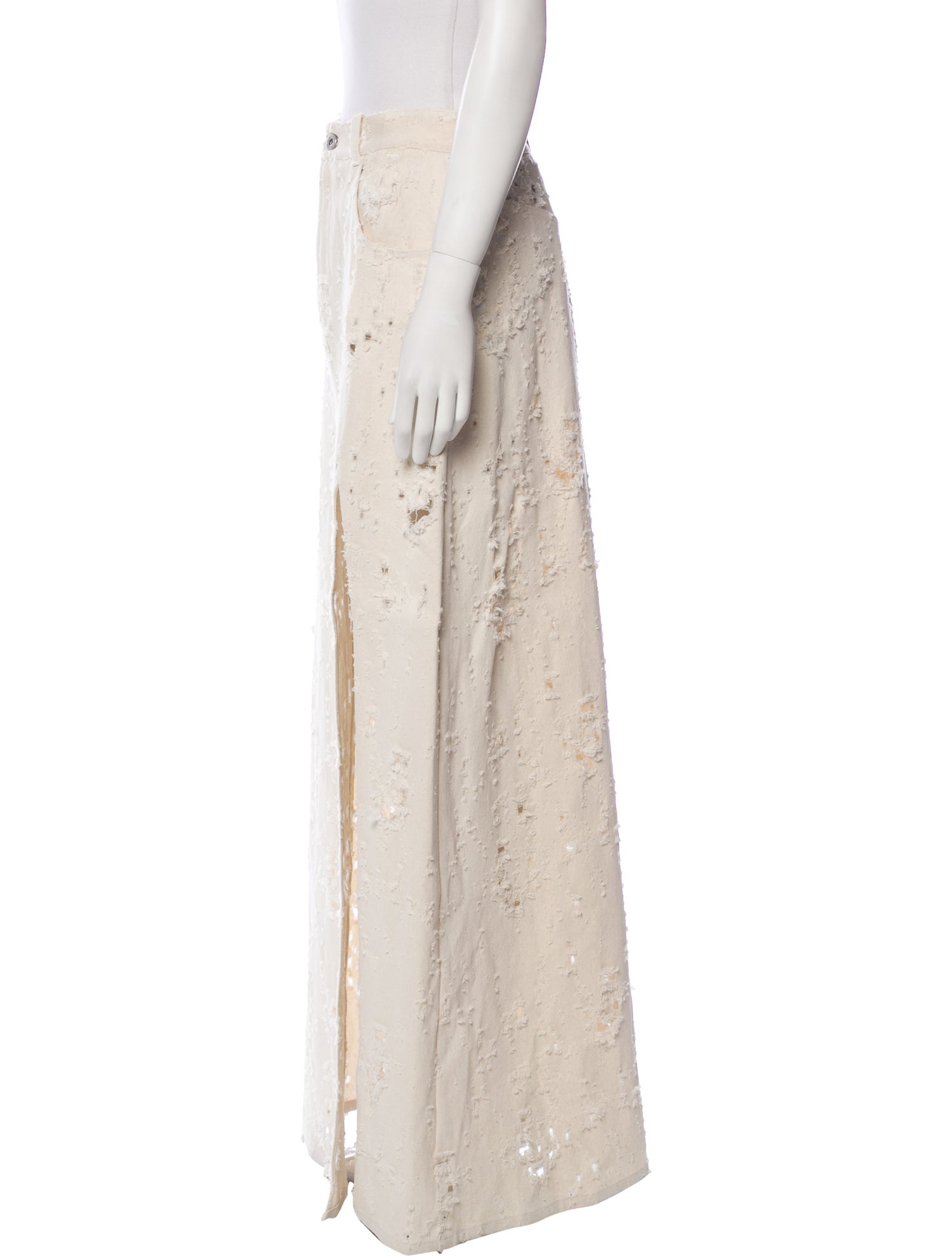 LAPOINTE Distressed Accents Long Skirt w/ Tags