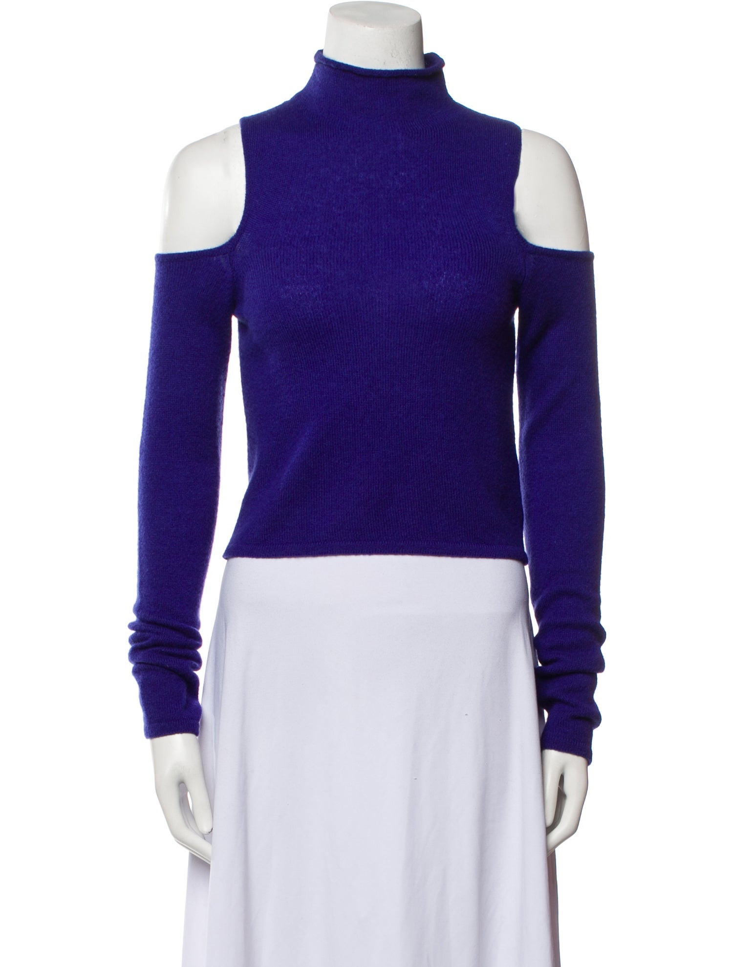 LAPOINTE Cashmere Turtleneck Crop Top