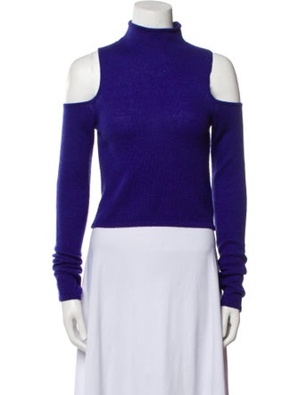 LAPOINTE Cashmere Turtleneck Crop Top