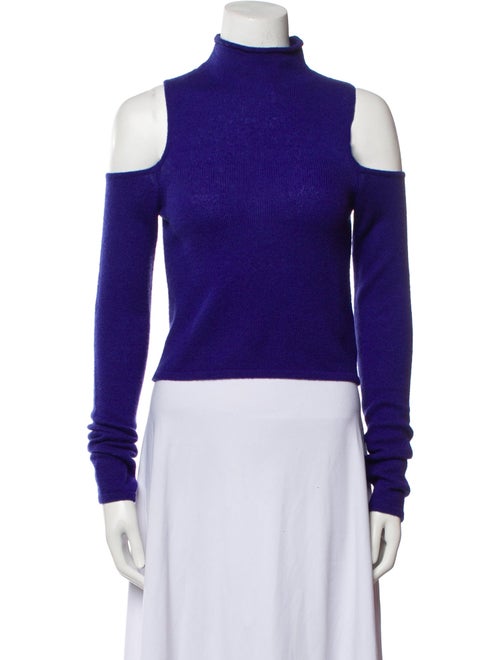 LAPOINTE Cashmere Turtleneck Crop Top