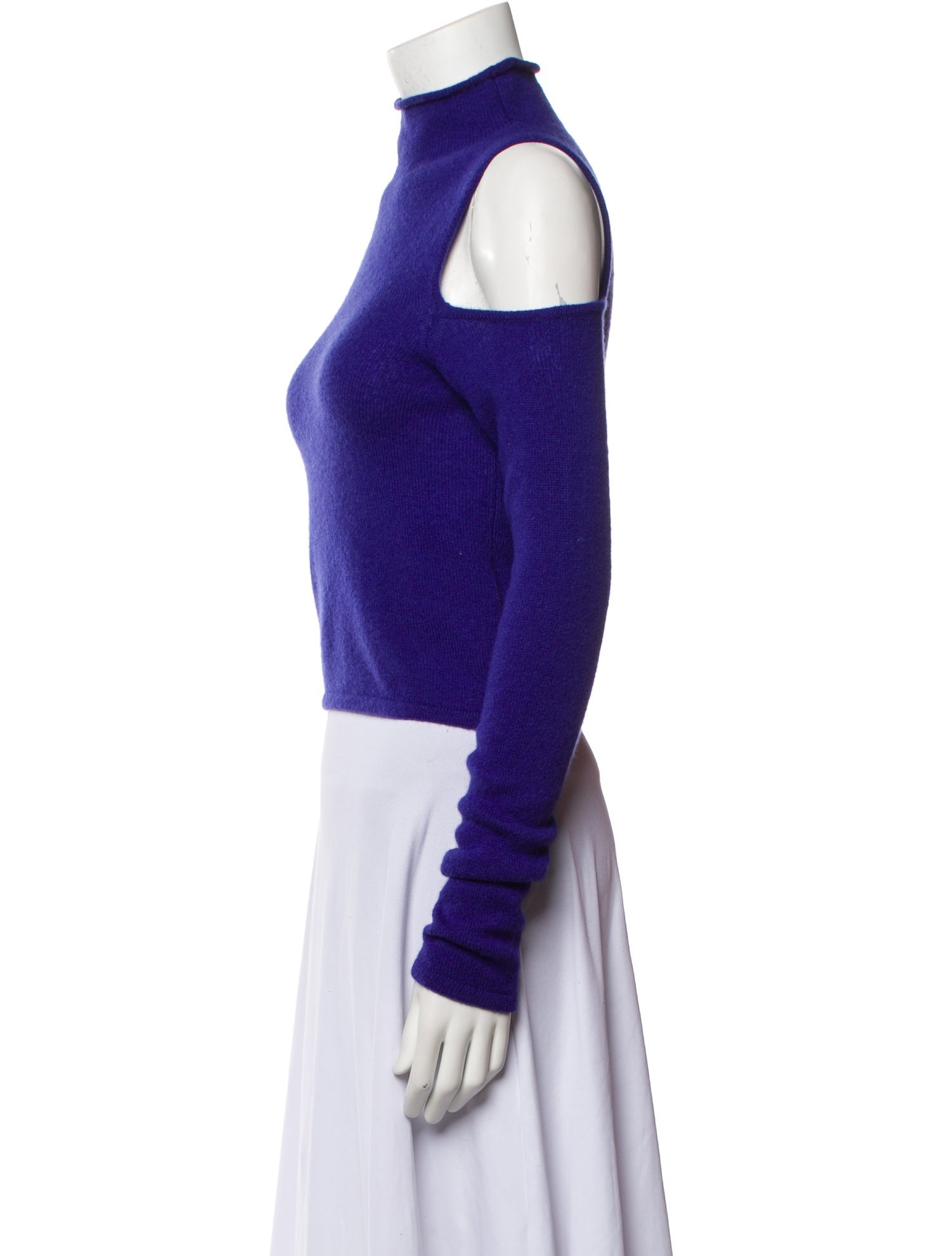 LAPOINTE Cashmere Turtleneck Crop Top