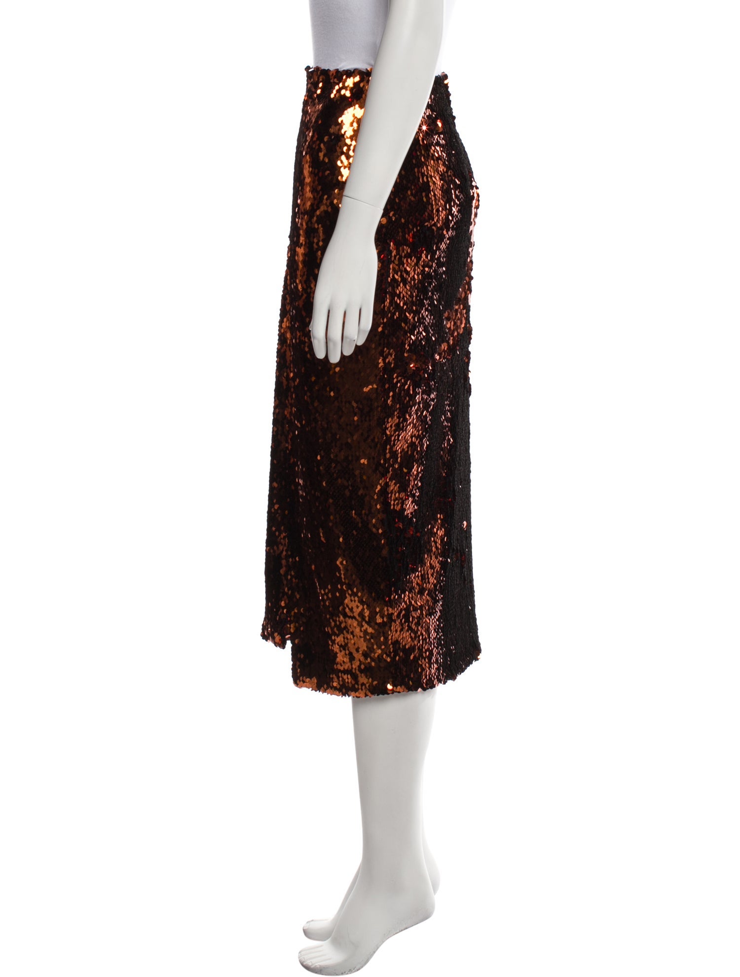 LAPOINTE Silk Midi Length Skirt