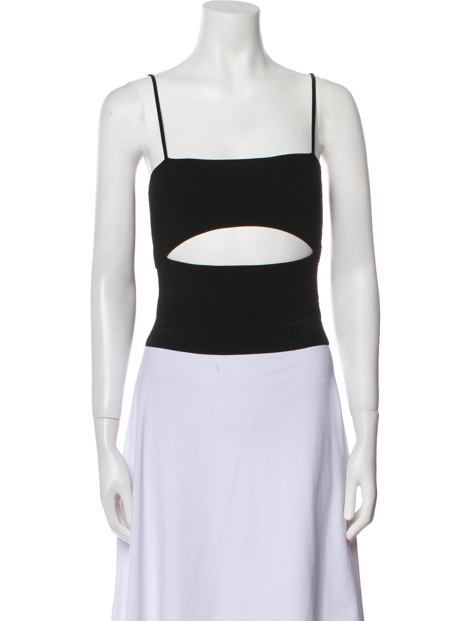 LAPOINTE Square Neckline Sleeveless Crop Top