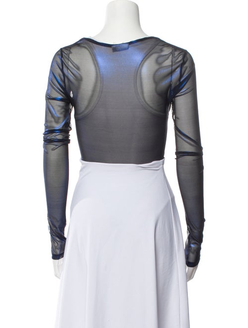 LAPOINTE Square Neckline Long Sleeve Crop Top