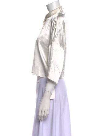 LAPOINTE Three-Quarter Sleeve Crop Top