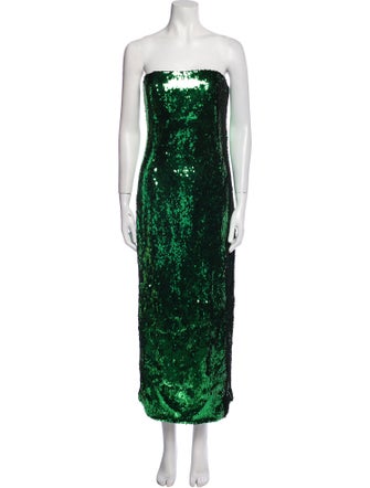 LAPOINTE Strapless Midi Length Dress