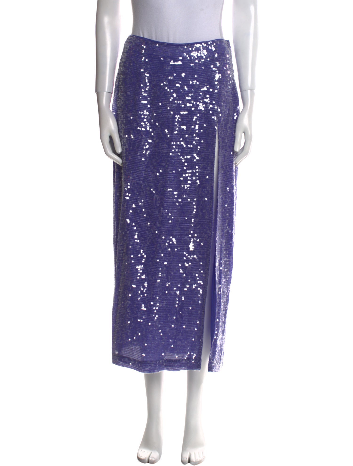 LAPOINTE Sequin Embellishments Midi Length Skirt