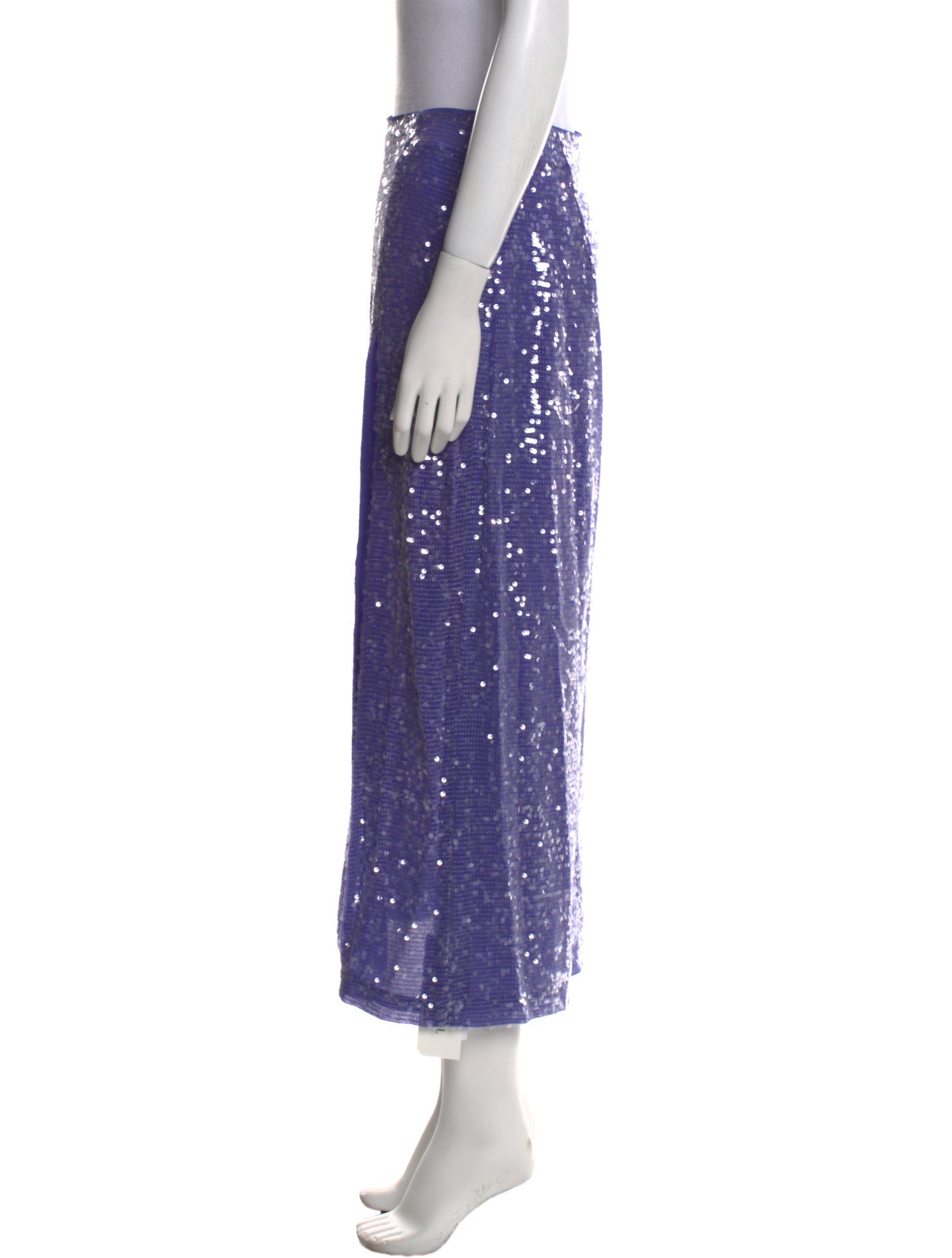 LAPOINTE Sequin Embellishments Midi Length Skirt