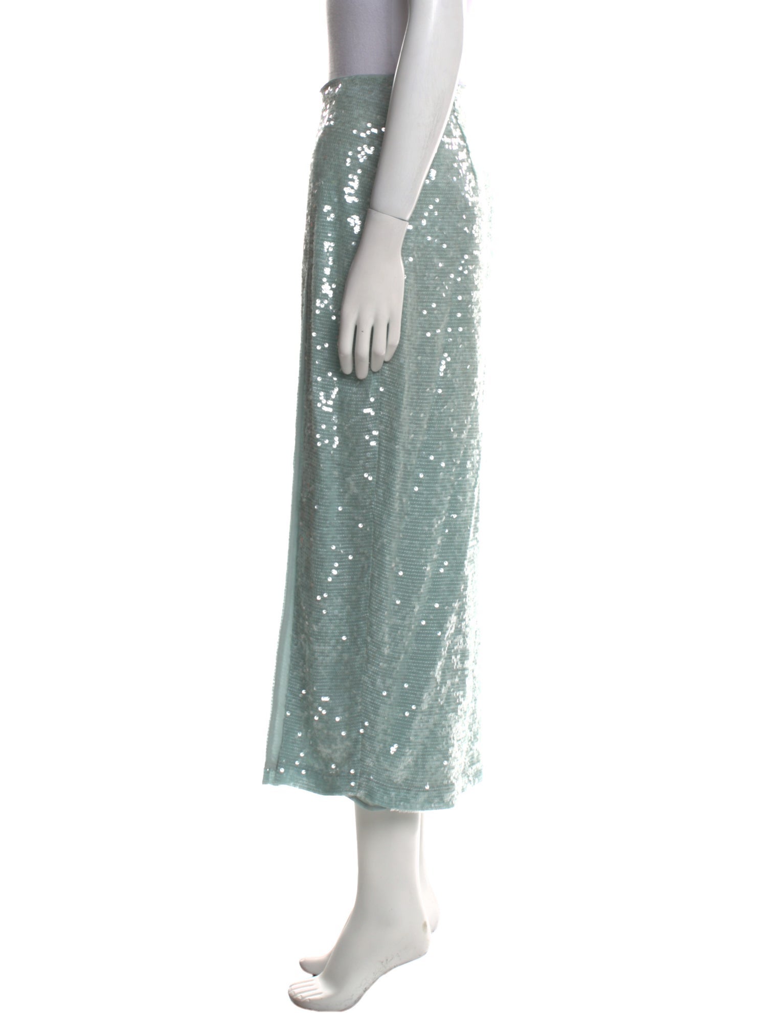 LAPOINTE Sequin Embellishments Midi Length Skirt