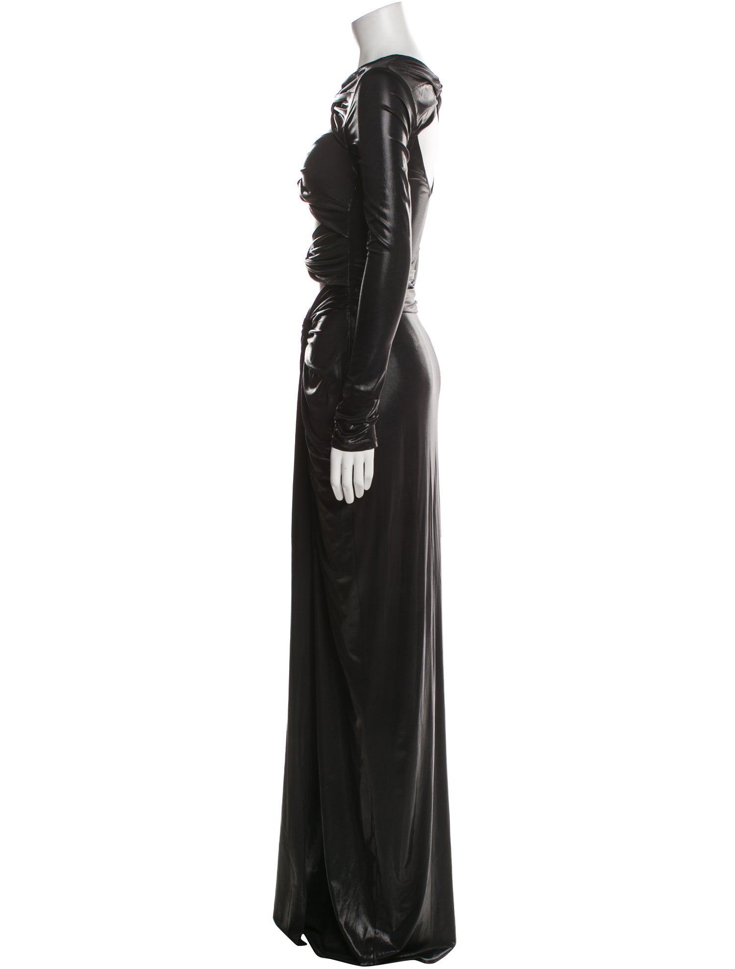LAPOINTE V-Neck Long Dress