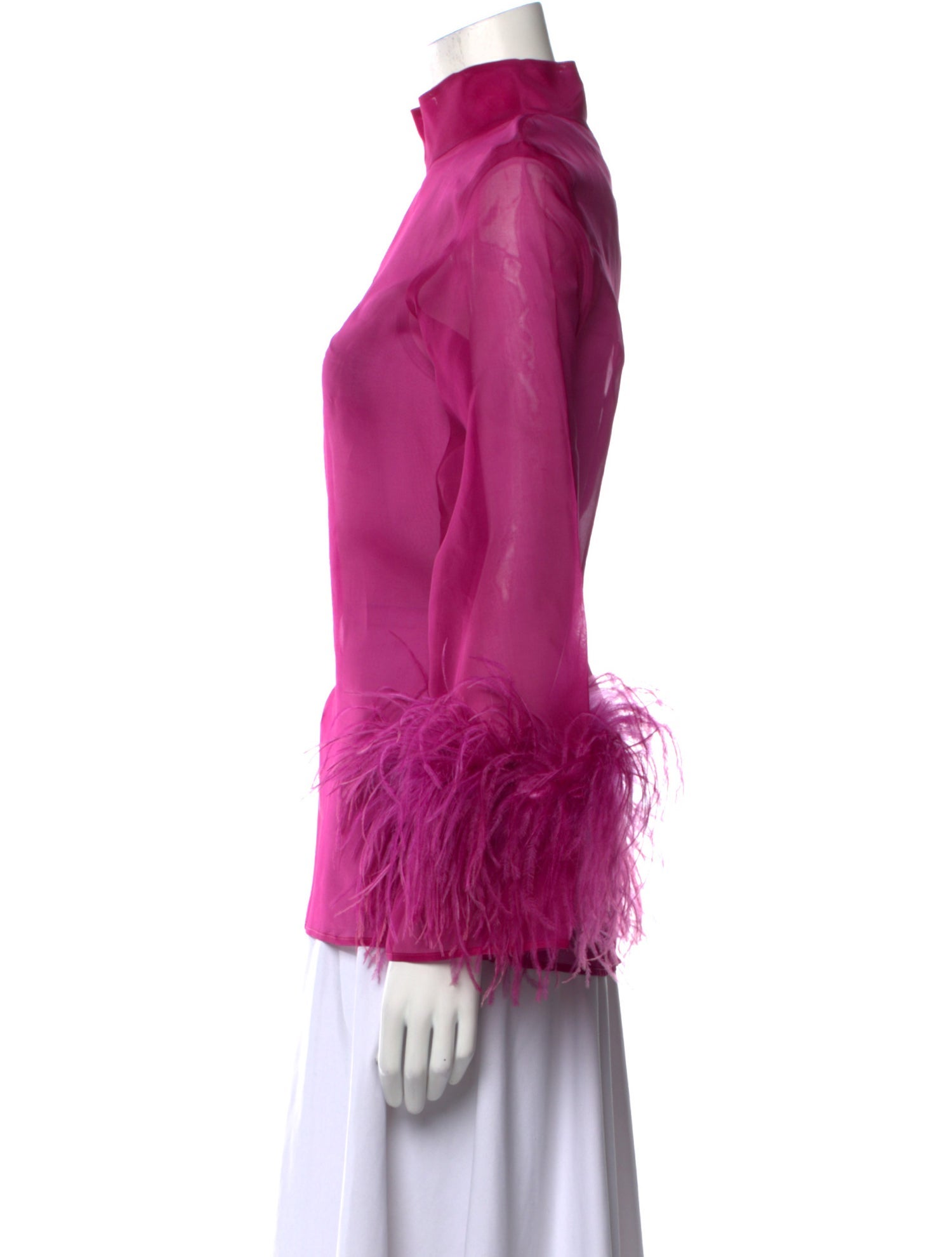 LAPOINTE Mock Neck Long Sleeve Blouse