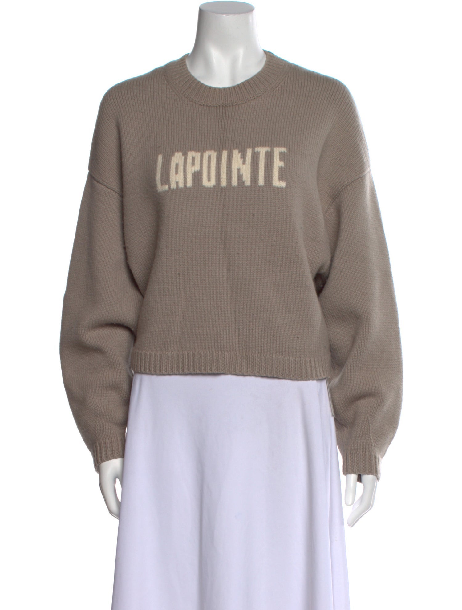 LAPOINTE Wool Graphic Print Sweater