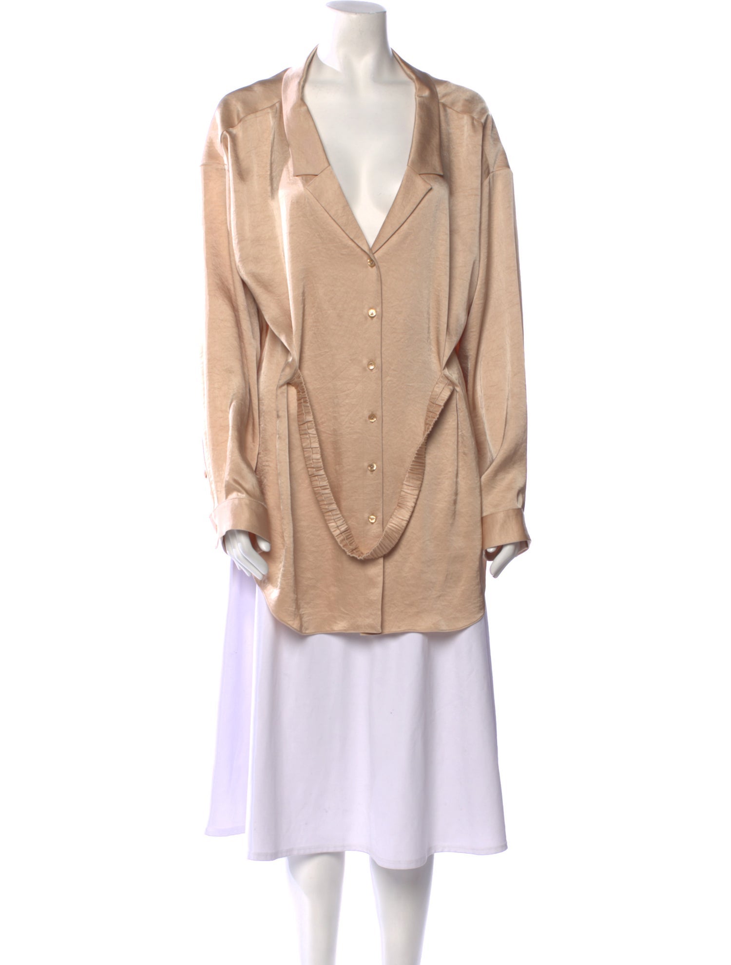 LAPOINTE Plunge Neckline Long Sleeve Tunic w/ Tags