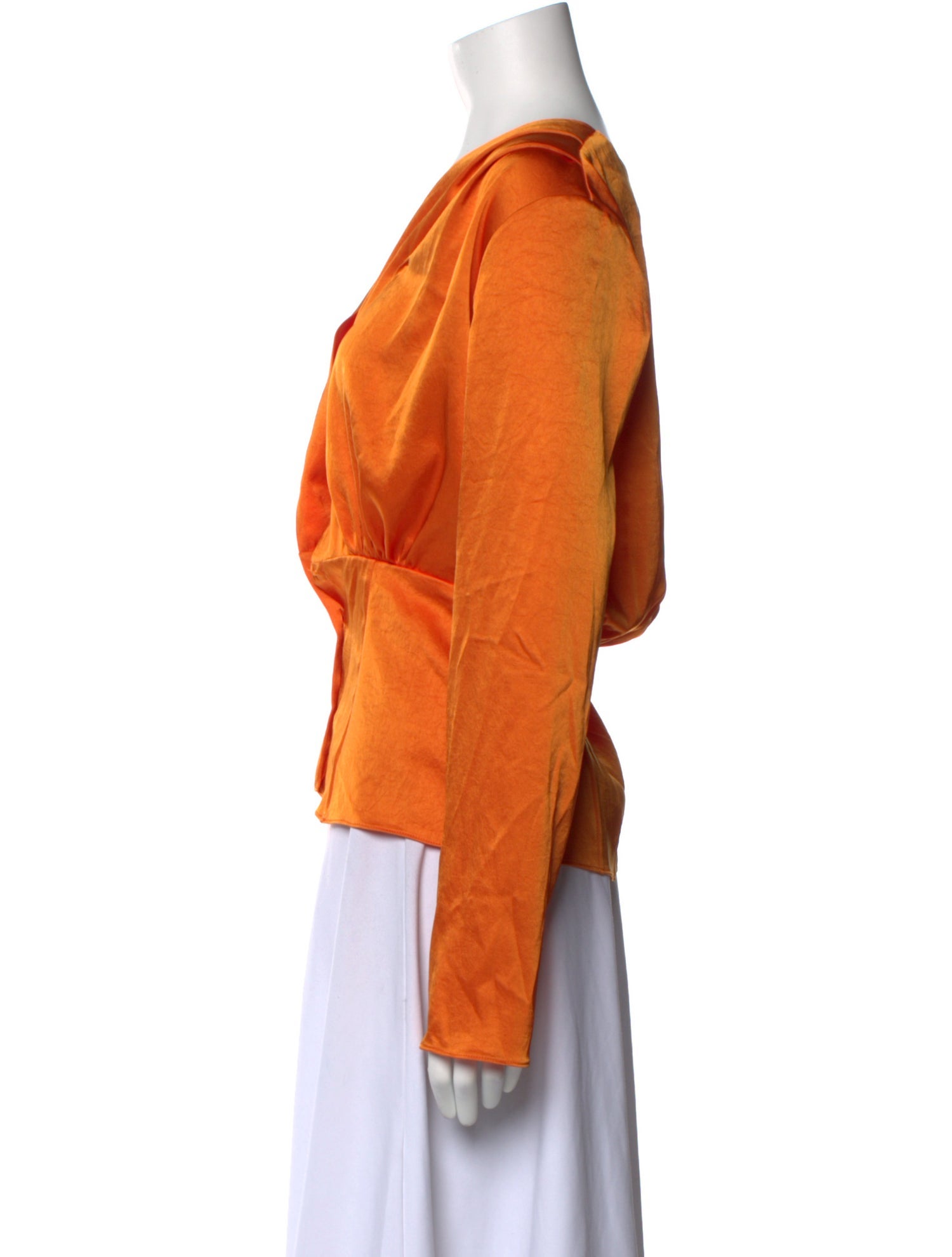 LAPOINTE V-Neck Long Sleeve Top