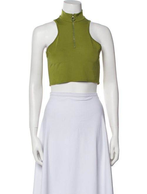 LAPOINTE Mock Neck Sleeveless Crop Top