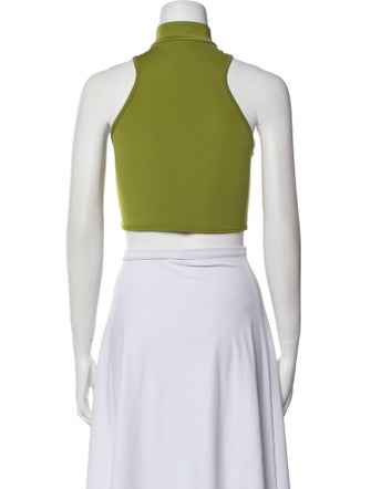 LAPOINTE Mock Neck Sleeveless Crop Top