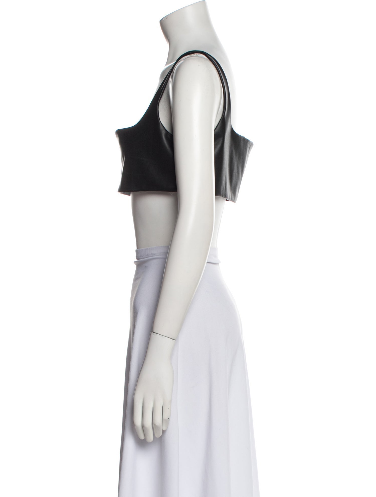 LAPOINTE Square Neckline Sleeveless Crop Top