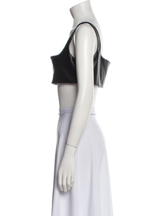 LAPOINTE Square Neckline Sleeveless Crop Top
