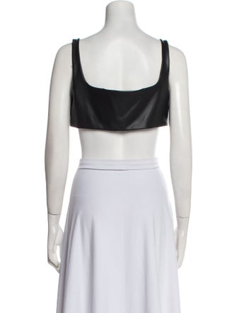 LAPOINTE Square Neckline Sleeveless Crop Top