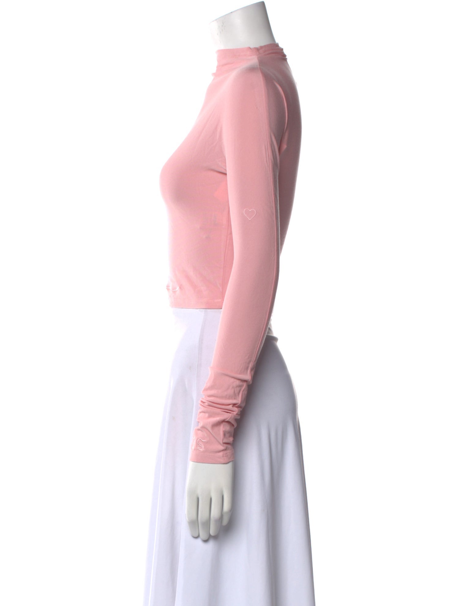 LAPOINTE Mock Neck Long Sleeve Crop Top w/ Tags