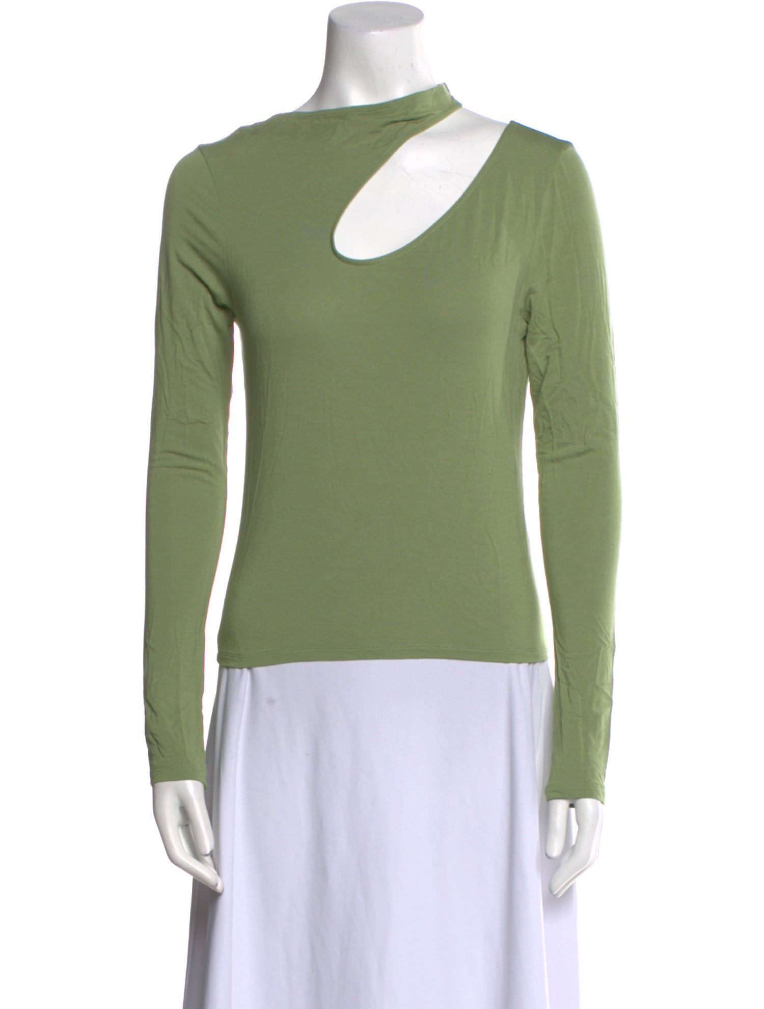 LAPOINTE One-Shoulder Long Sleeve Top