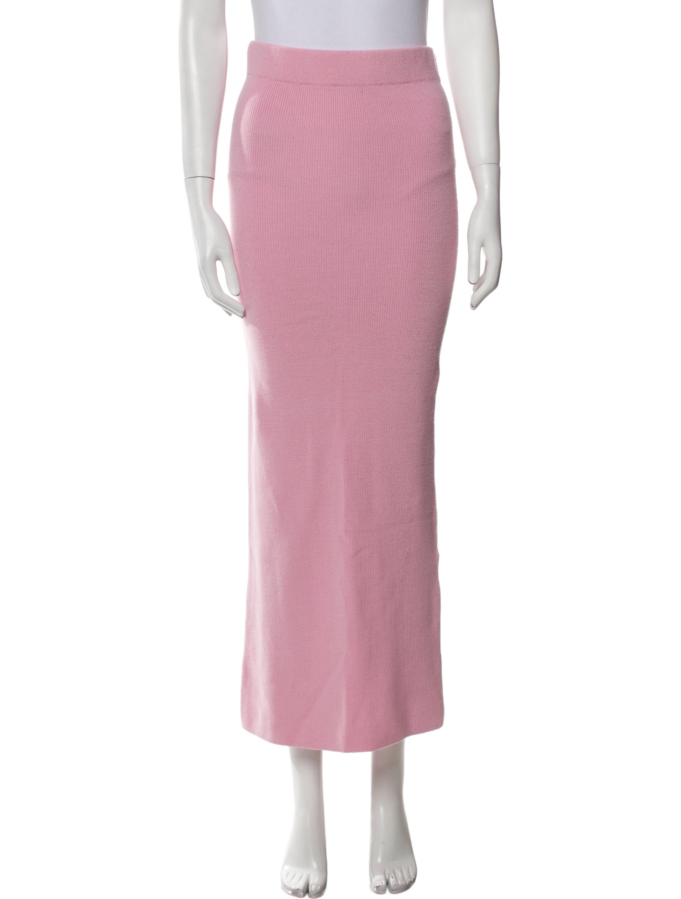 LAPOINTE Slim Merino Wool Maxi Skirt In Blossom Long Skirt