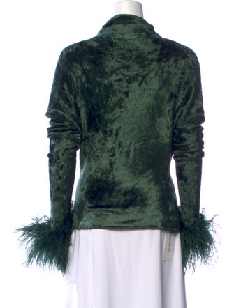 LAPOINTE Animal Print Mock Neck Sweatshirt