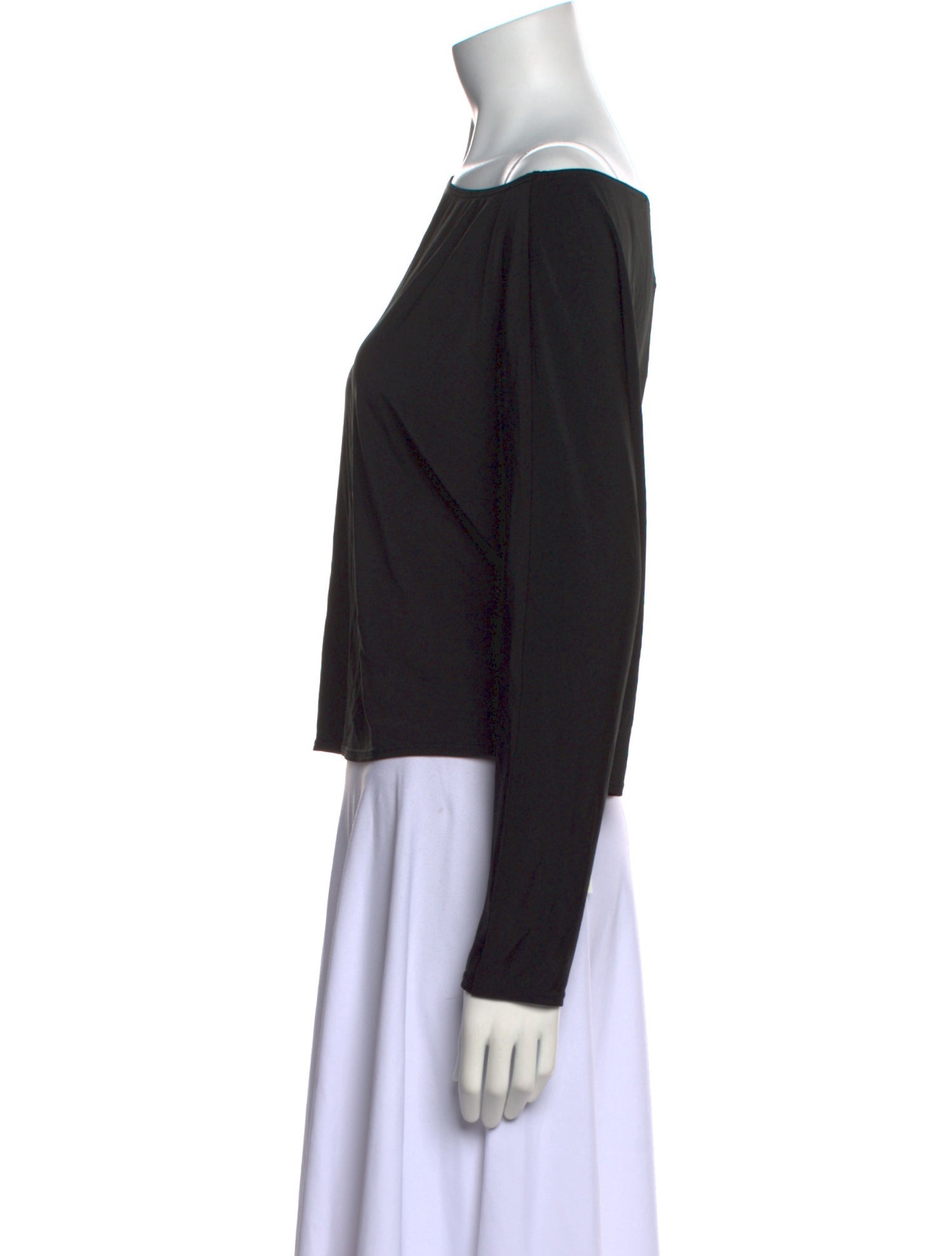 LAPOINTE Bateau Neckline Long Sleeve Top