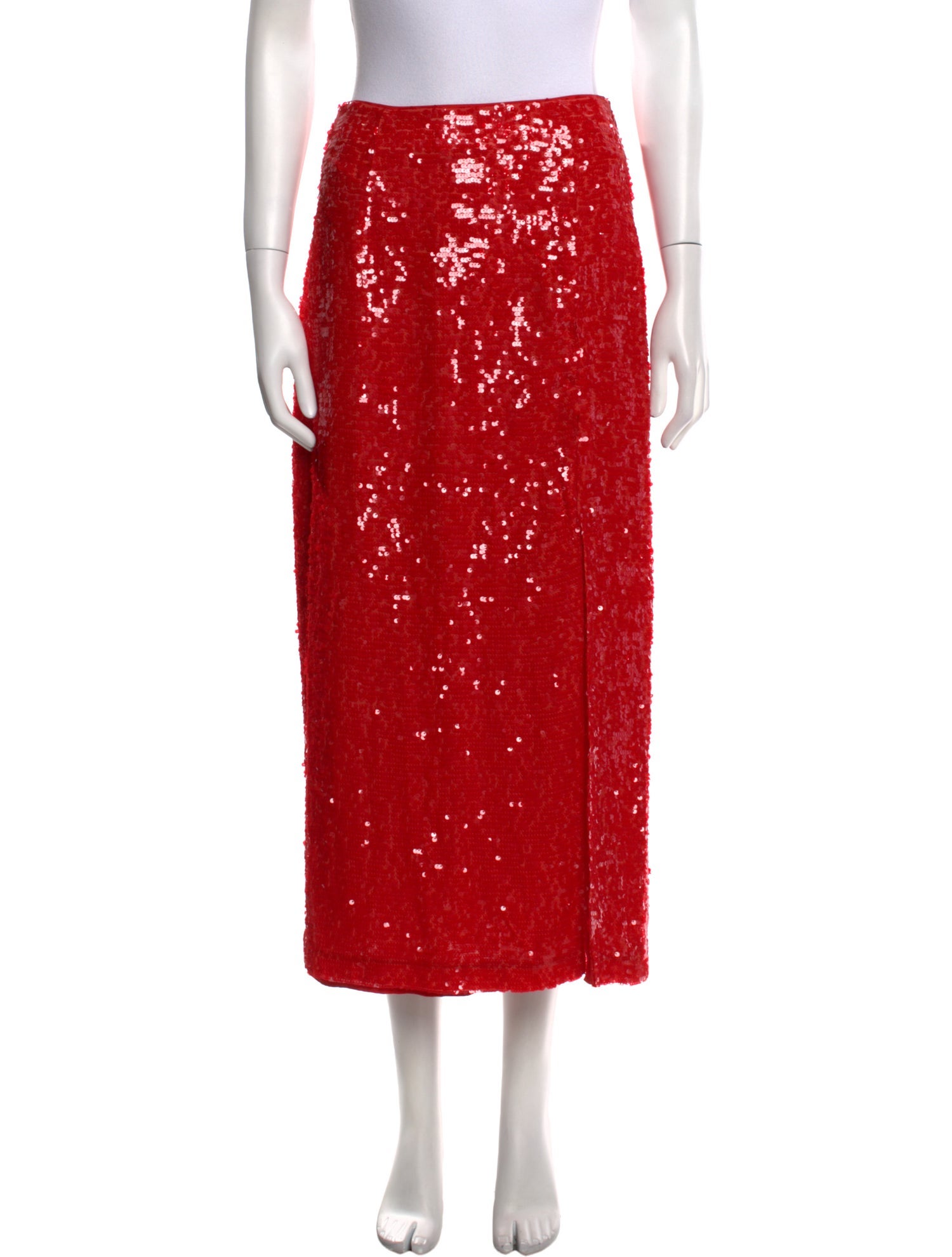 LAPOINTE Sequin Embellishments Midi Length Skirt