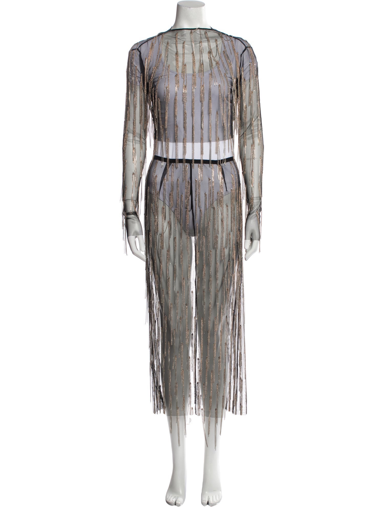 LAPOINTE Striped Mesh Accents Skirt Set w/ Tags