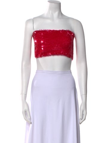 Lapointe Tops Strapless Crop Top XS