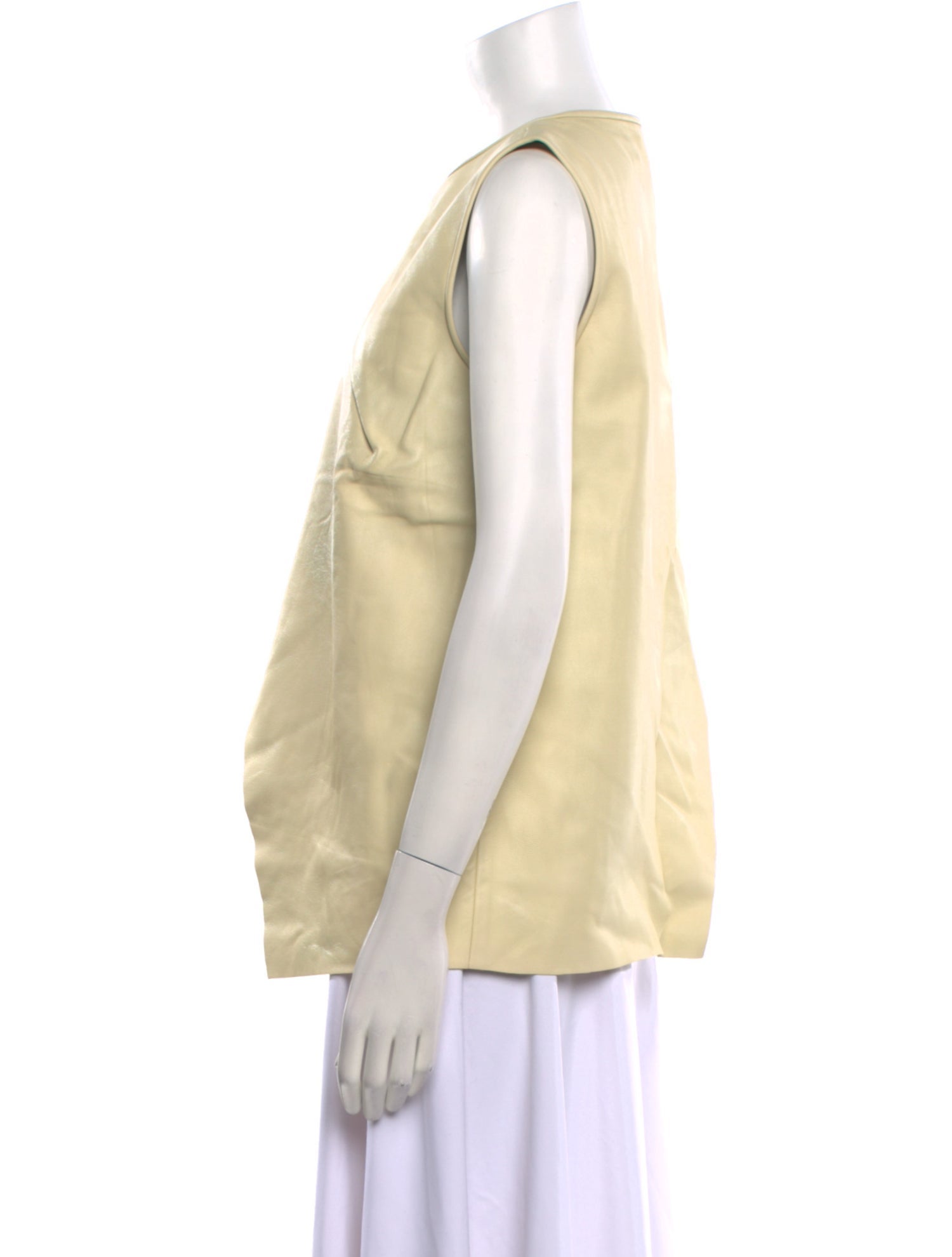 LAPOINTE Lambskin Colorblock Pattern Tunic