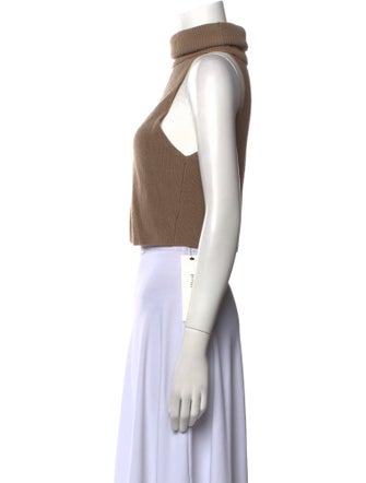 LAPOINTE Merino Wool Mock Neck Crop Top