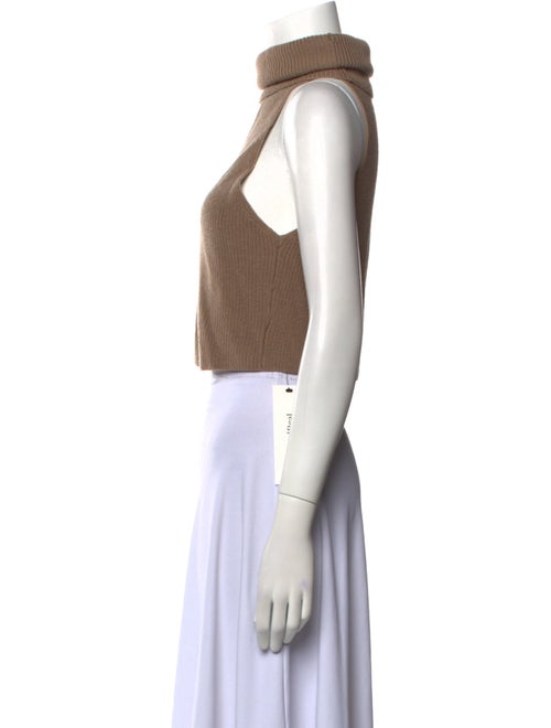 LAPOINTE Merino Wool Mock Neck Crop Top