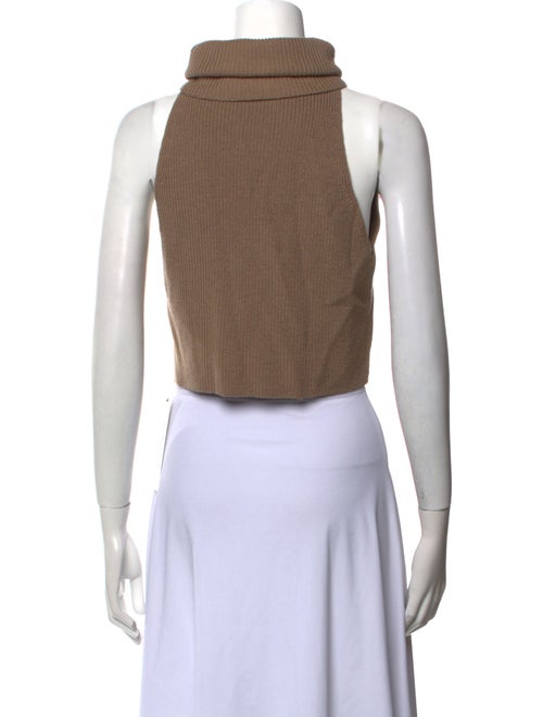 LAPOINTE Merino Wool Mock Neck Crop Top