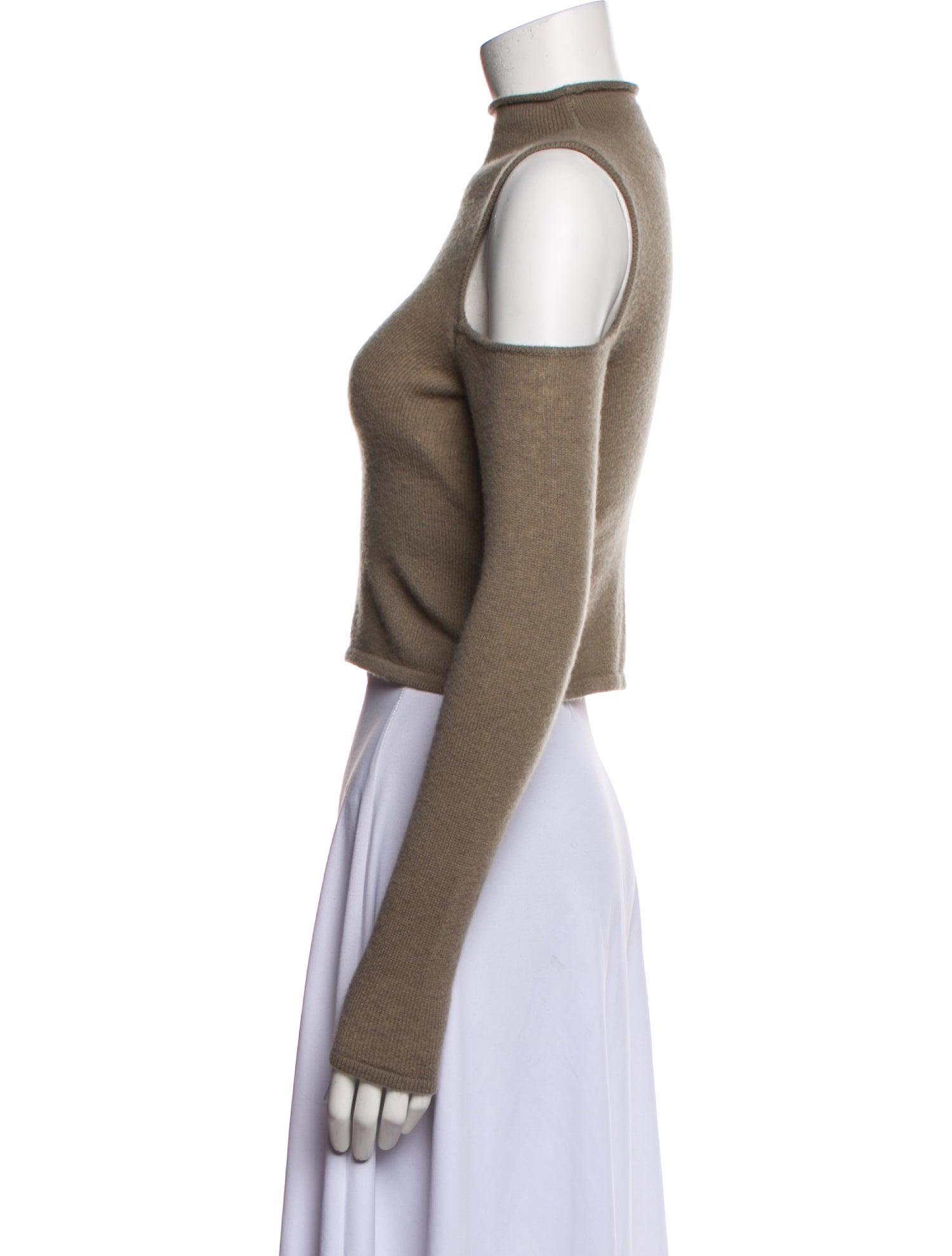 LAPOINTE Cashmere Mock Neck Crop Top