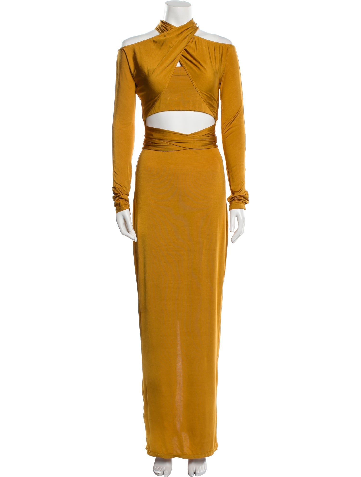 LAPOINTE Mock Neck Long Dress