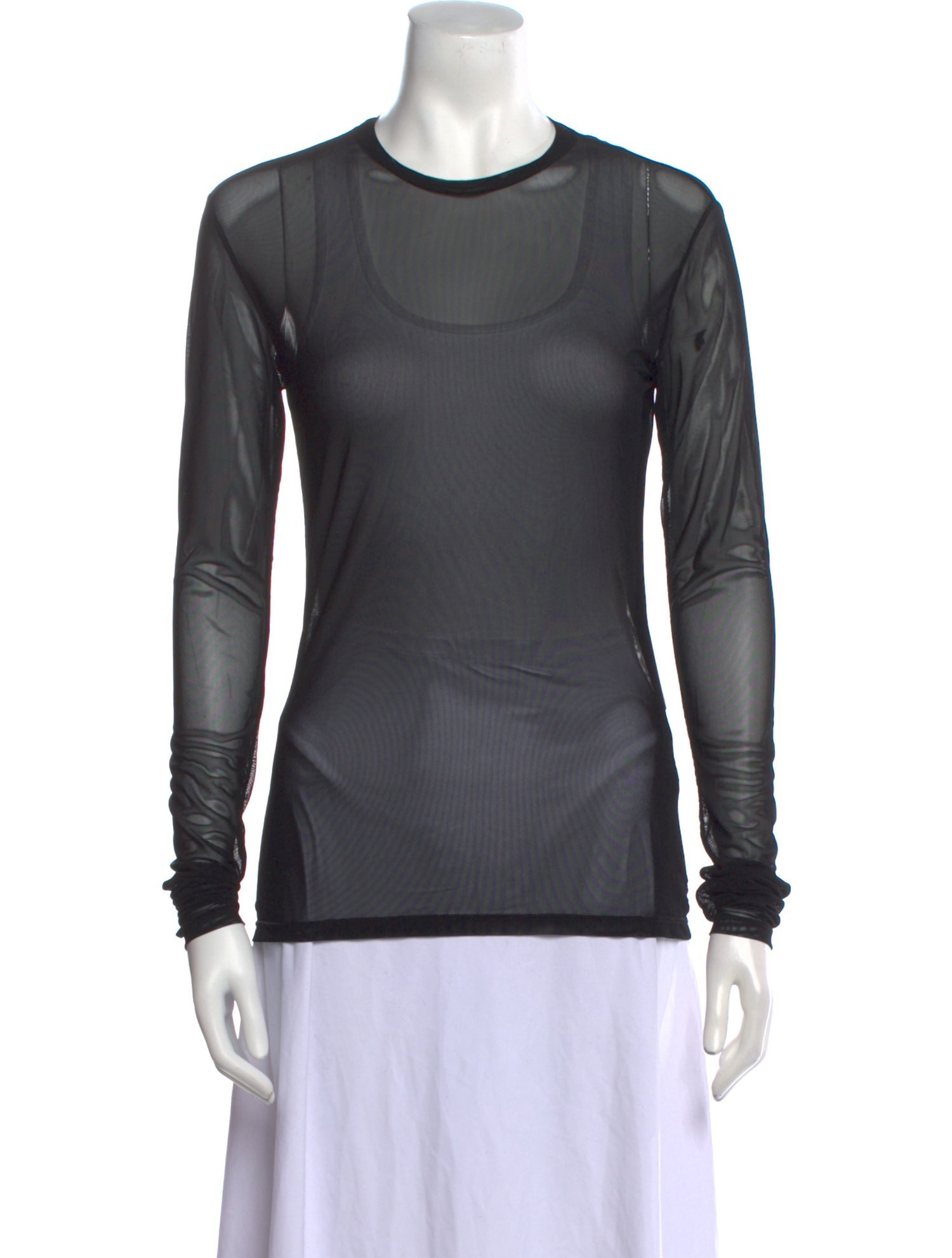 LAPOINTE Crew Neck Long Sleeve Top