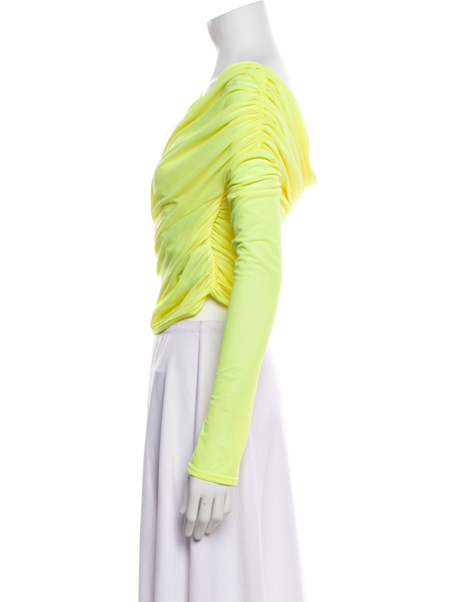 LAPOINTE V-Neck Long Sleeve Crop Top