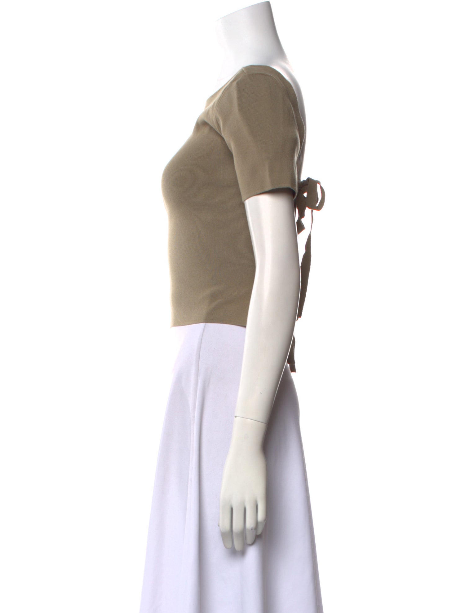 LAPOINTE Bateau Neckline Short Sleeve Crop Top w/ Tags