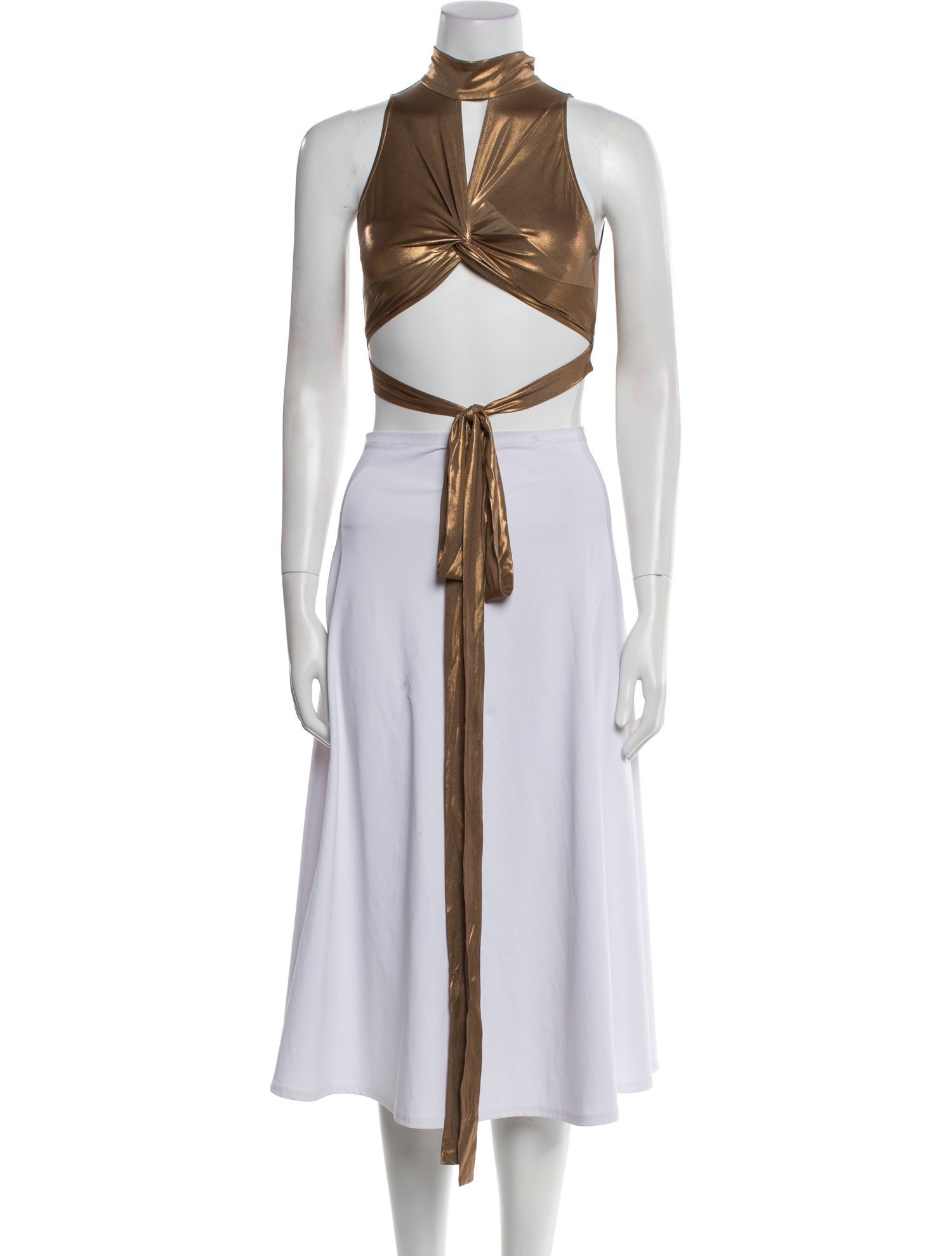 LAPOINTE Halterneck Sleeveless Crop Top w/ Tags