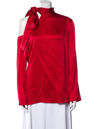 LAPOINTE Asymmetrical Long Sleeve Blouse