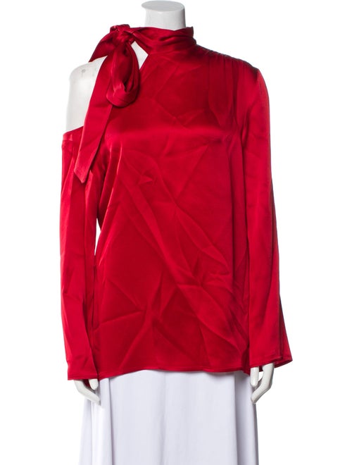 LAPOINTE Asymmetrical Long Sleeve Blouse