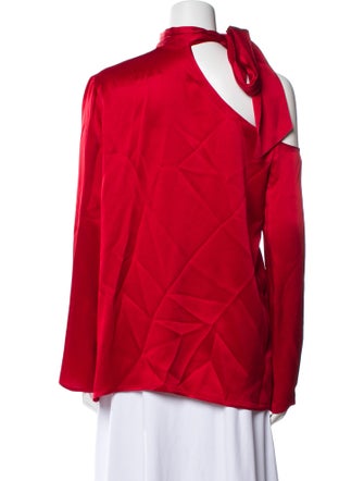 LAPOINTE Asymmetrical Long Sleeve Blouse