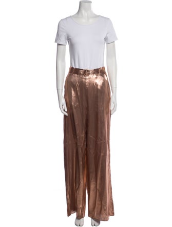 LAPOINTE Silk Pleated Accents Pant Set
